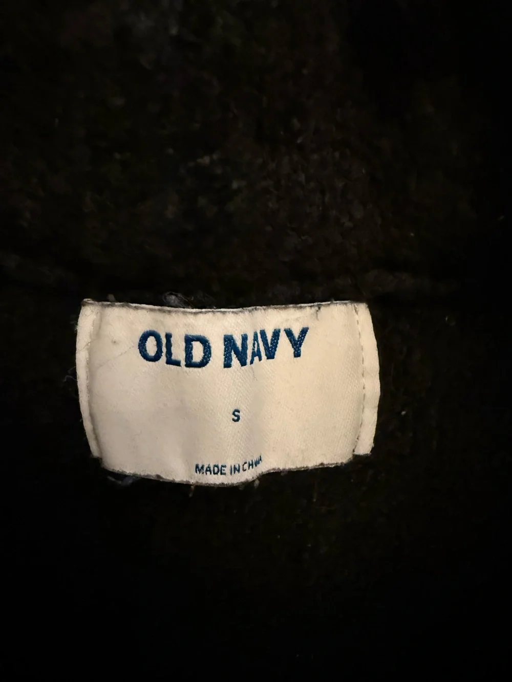 Old Navy Black Textured Crewneck Sweater